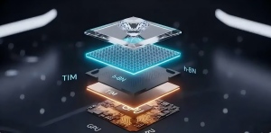 AI chip and CPU thermal management module with hexagonal boron nitride thermal interface material